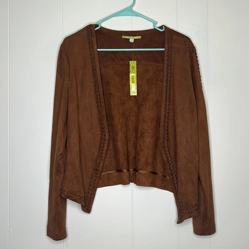 Gianni Bini Faux Suede Jacket / Cardigan